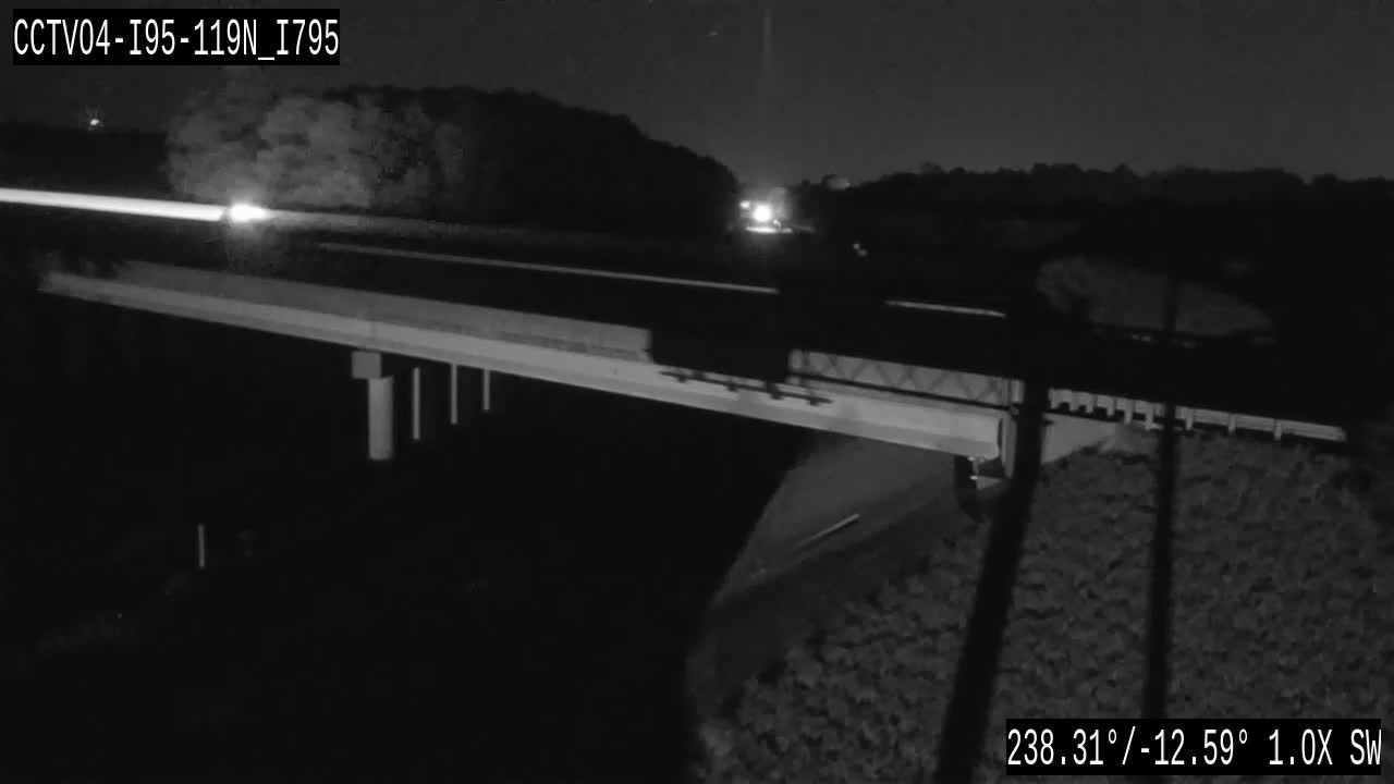 Traffic camera: I-95 northbound near mile marker 119 at I-795