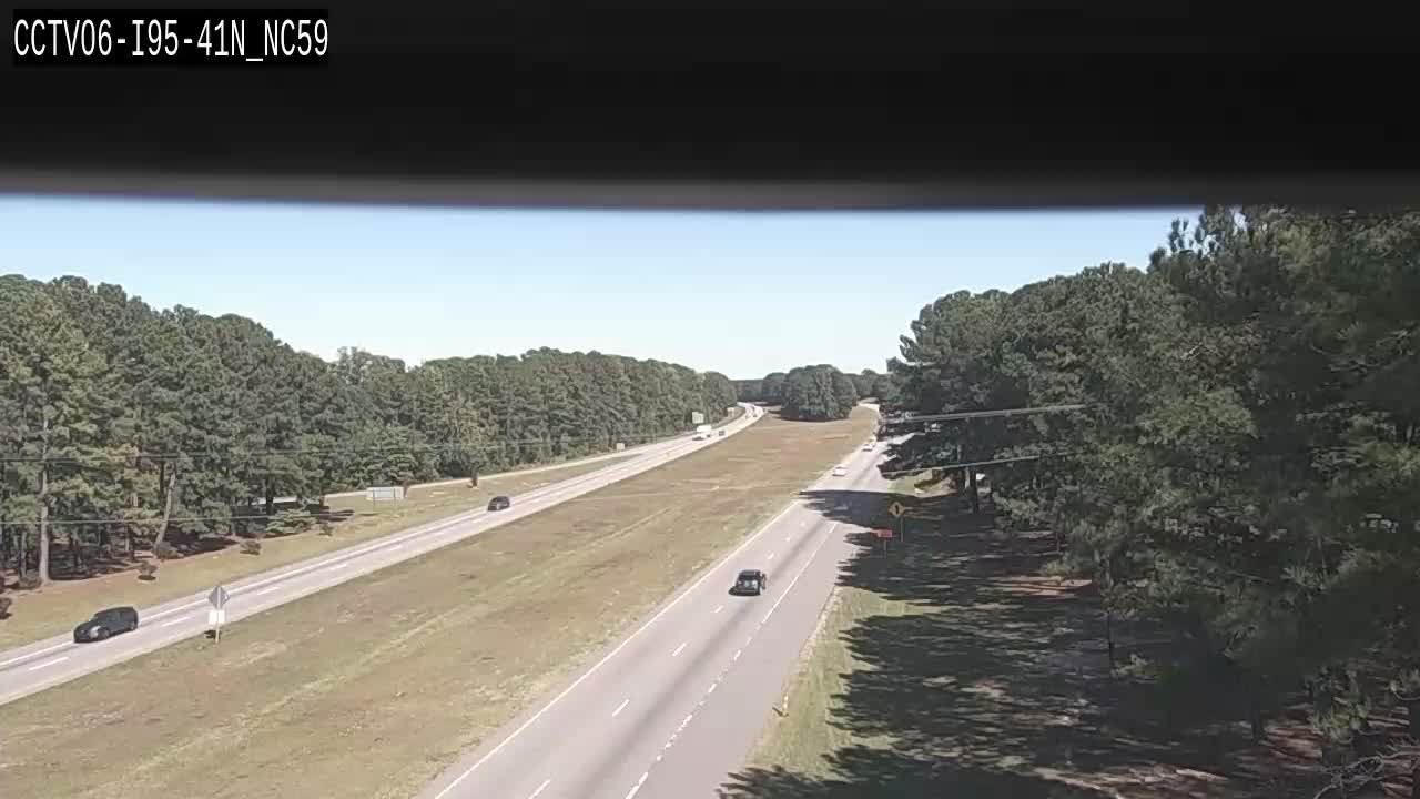 Traffic camera: I-95 northbound near mile marker 41 at NC 59
