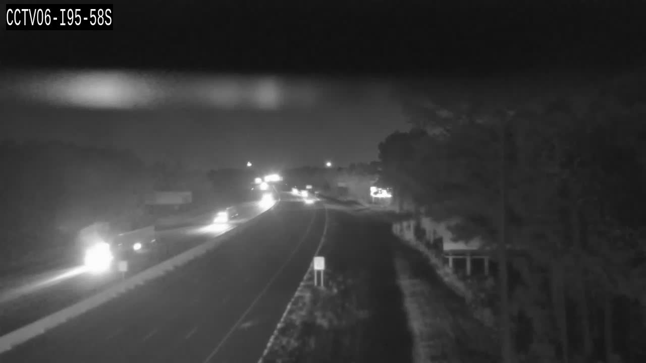 Traffic camera: I-95 southbound near mile marker 58