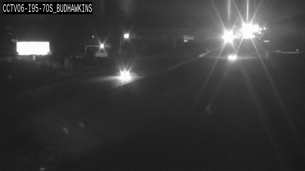 Traffic camera: I-95 southbound near mile marker 70 at Budhawkins