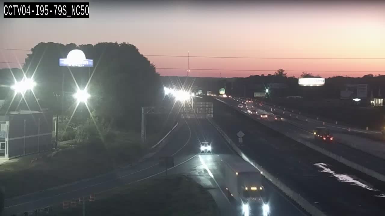 Traffic camera: I-95 southbound near mile marker 79 at NC 50