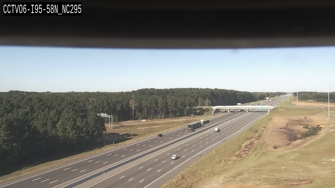 Traffic camera: I-95 northbound near mile marker 58 at NC 295