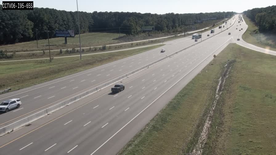 Traffic camera: I-95 southbound near mile marker 65